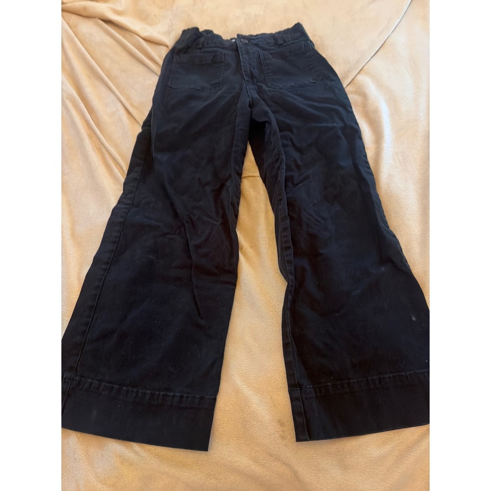 Bagatelle Collection Black Wide Leg Utility Pants High Rise Cotton Blend Size 8